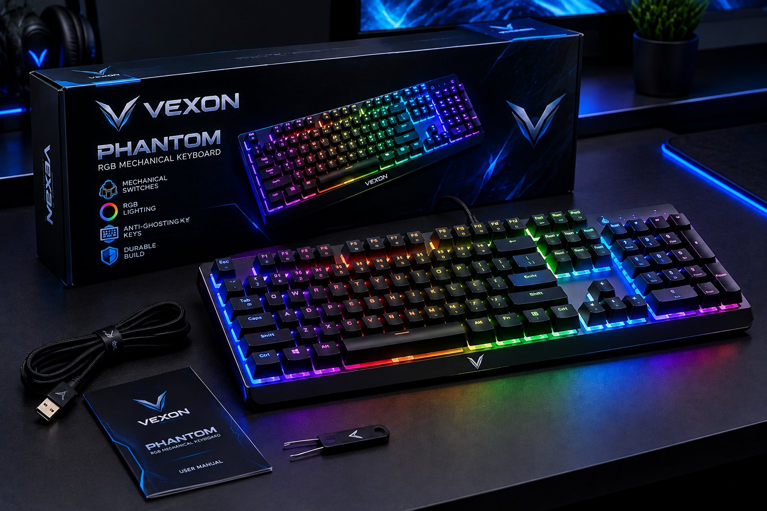 كيبورد قيمنق ميكانيكي RGB ⌨️🔥